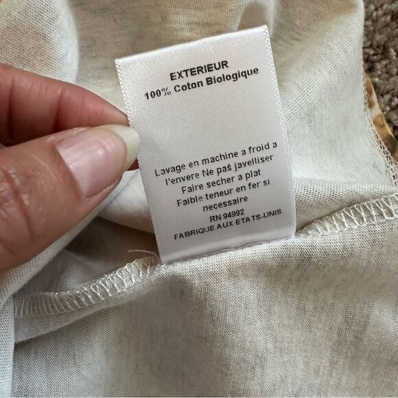 NWT JONATHAN SIMKHAI STANDARD Mary Organic Cotton Top 70s Floral Yellow Medium - Picture 9 of 9